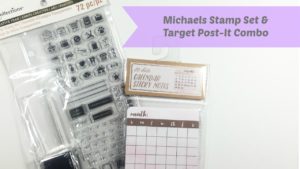 Michaels Stamp Set & Target Post it